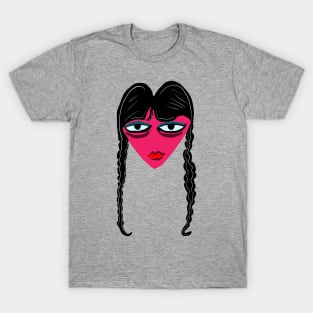 Wednesday Addams Valentines heart T-Shirt